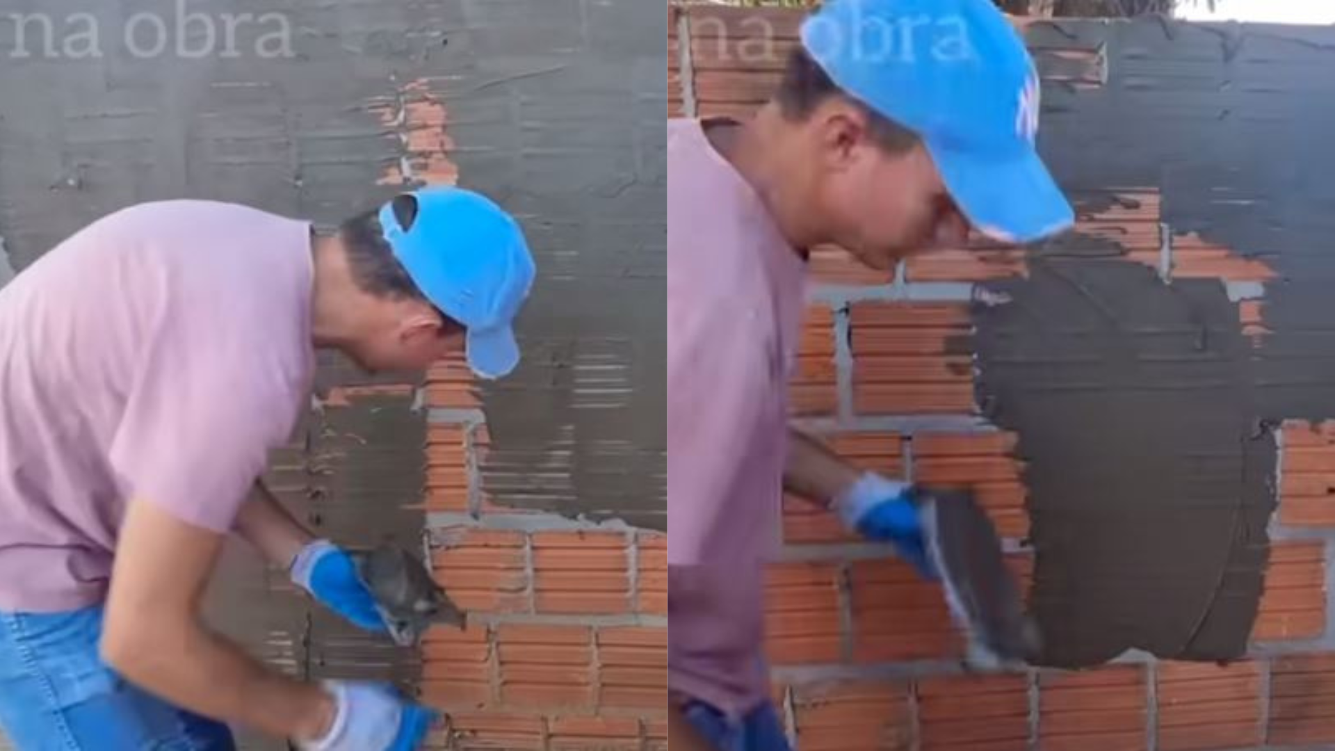 Pedreiro faz vídeo economia