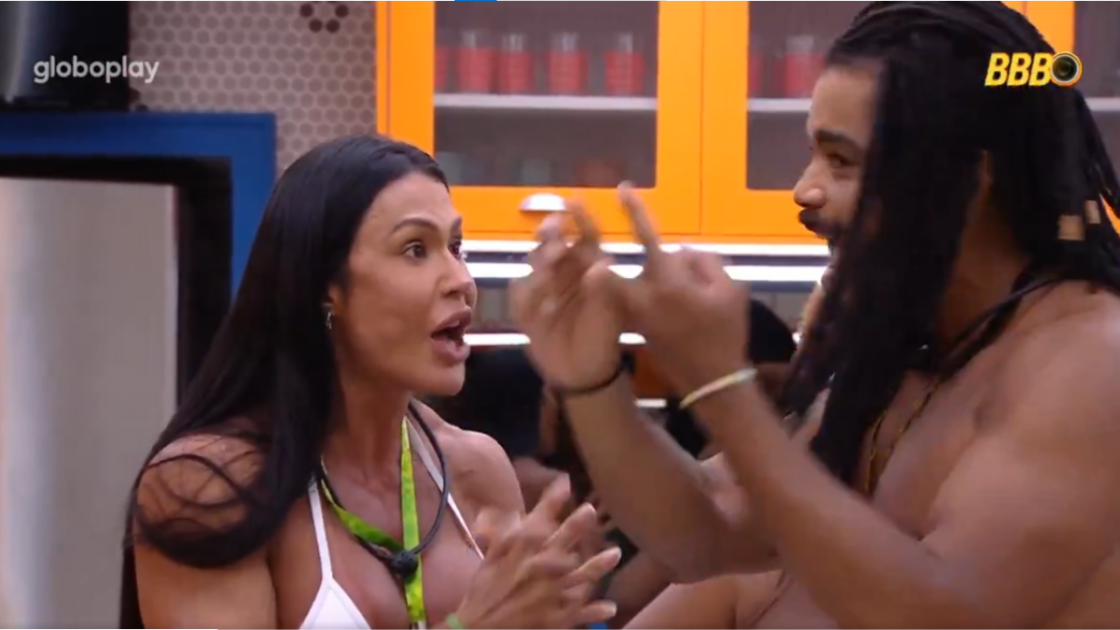 Veja na íntegra a discussão de Gracyanne com Diogo no BBB 25