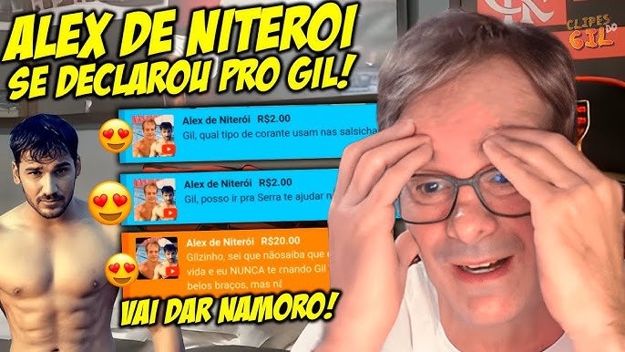 Fernando Gil e print de mensagens do Alex de Niterói