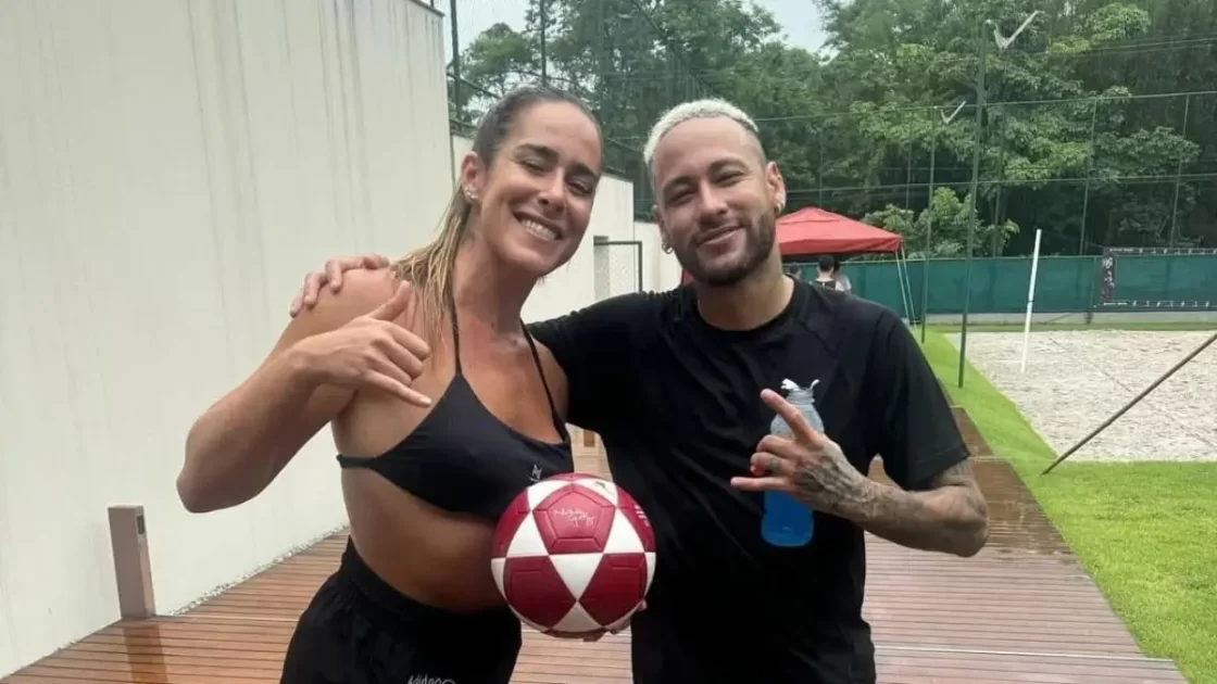 Natalia Guitler ao lado de Neymar