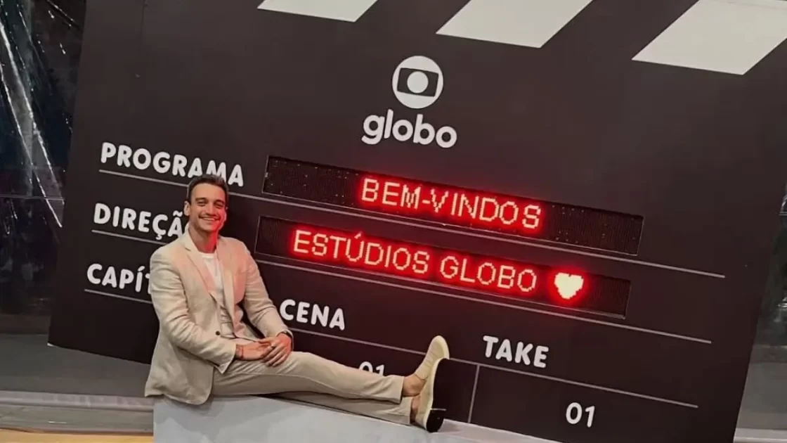 Tiago Scheuer em foto nos estúdios Globo (Foto: reprodução/Instagram)