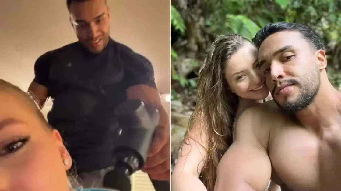 Personal Michael Gomes em vídeo com Virginia e ao lado da esposa (Foto: reprodução Instagram)