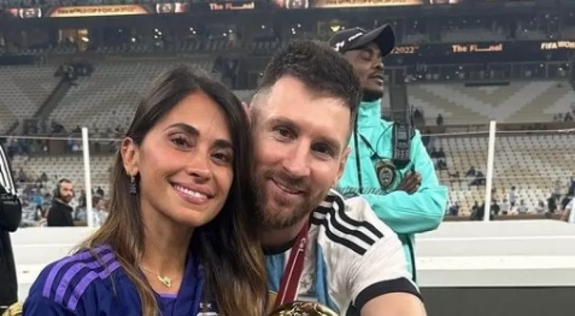 Messi e a esposa Antonella Roccuzzo